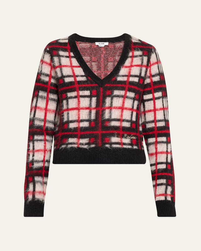 Tartan V-Neck Sweater